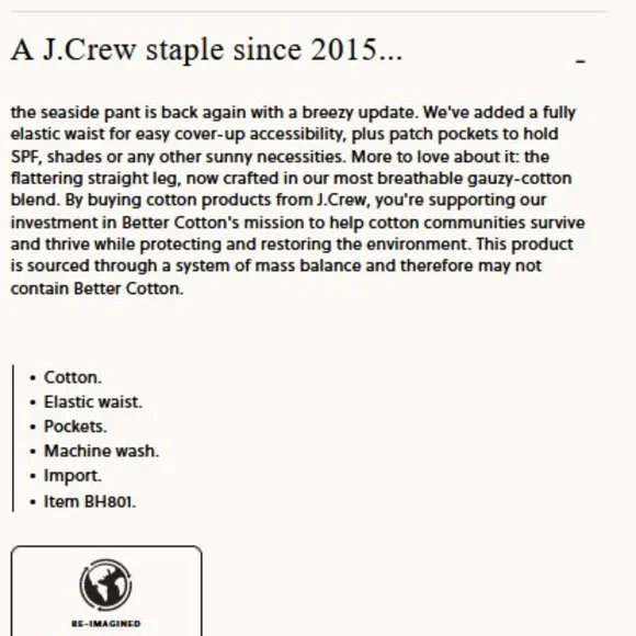 J. Crew Tall New seaside pant in soft gauze Tall L - Picture 8 of 11